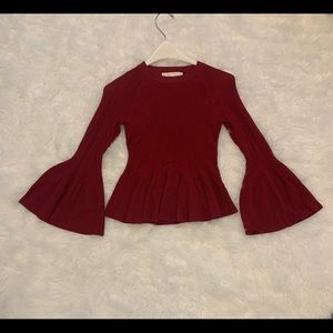 Jonathan Simkhai Red Top Long Sleeve SX